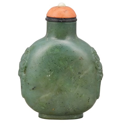 Lot 139 - Chinese Spinach Green Jade Snuff Bottle 19th...