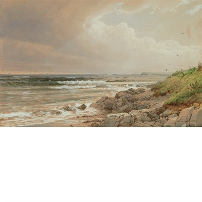Lot 9 - William Trost Richards American, 1833-1905 Sea...