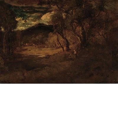 Lot 56 - William Keith American, 1838-1911 Edge of the...