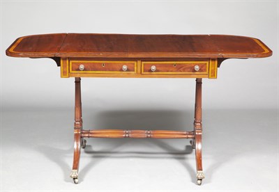 Lot 269 - Federal Style Inlaid Mahogany Sofa Table Part...