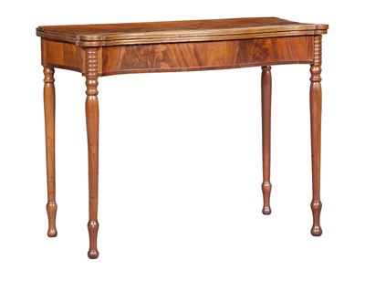 Lot 256 - Federal Inlaid Mahogany Fold-Over Card Table...
