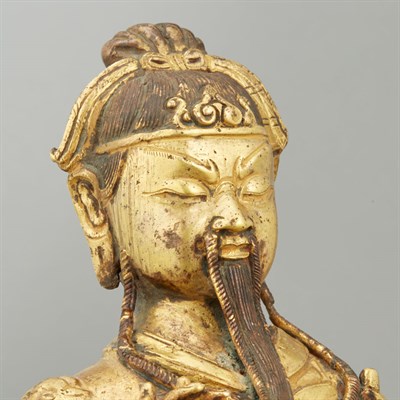 Lot 314 - Chinese Gilt-Bronze Figure of Guandi The deity...