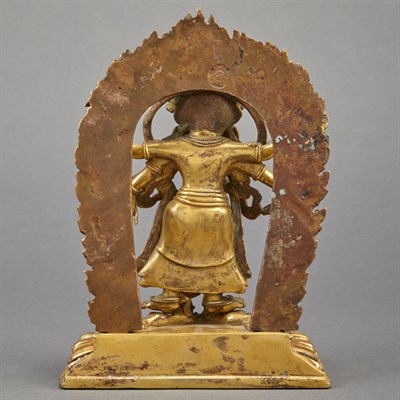 Lot 65 - Tibetan Gilt-Bronze Figure of Mahakala Cast...