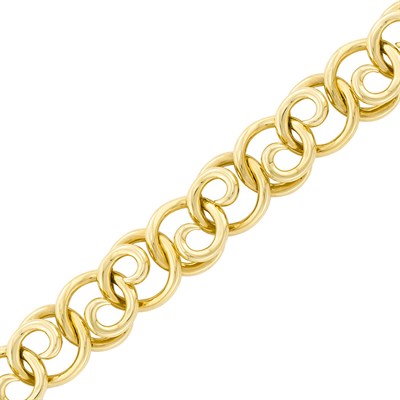 Lot 44 - Gold Spiral Link Bracelet, Jean Vitau