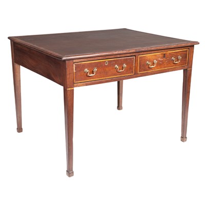 Lot 220 - George III Inlaid Mahogany Writing Table Circa...