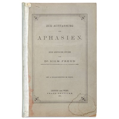 Lot 130 - FREUD, SIGMUND Zur Auffassung der Aphasien....