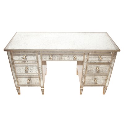Lot 288 - Art Deco Style Mirrored Glass Double-Pedestal...