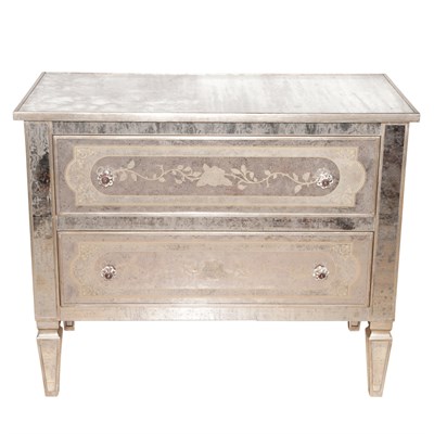 Lot 394 - Art Deco Style Mirrored Chest of Drawers...