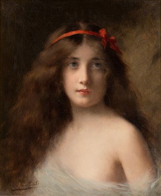 Lot 3 - Angelo Asti French, 1847-1903 Portrait of a...