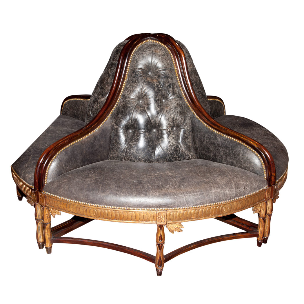 Lot 224 - Napoleon III Style Mahogany and Gold Painted...