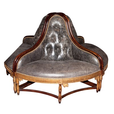 Lot 224 - Napoleon III Style Mahogany and Gold Painted...