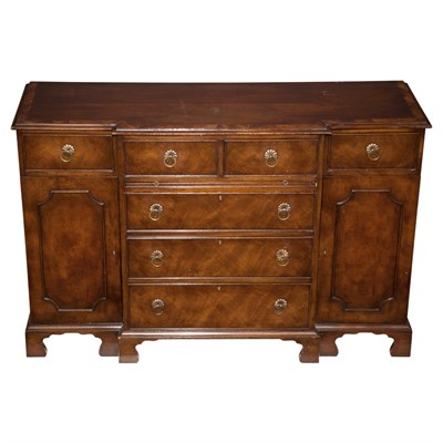 Lot 225 - George III Style Mahogany Breakfront Cabinet...