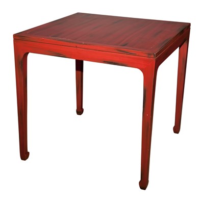 Lot 245 - Chinese Style Red Painted Side Table Height 29...