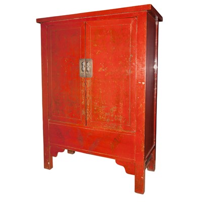 Lot 308 - Chinese Style Red Lacquered Cabinet Height 69...