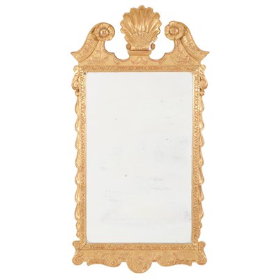 Lot 576 - Pair of George II Style Giltwood Mirrors...