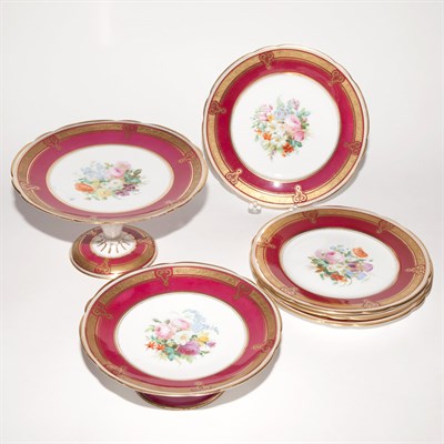 Lot 363 - Continental Porcelain Partial Dessert Service...