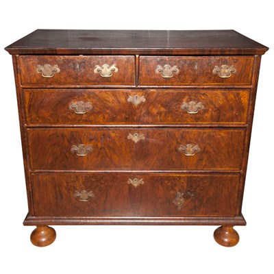 Lot 482 - George I Walnut Chest of Drawers Height 36 1/2...