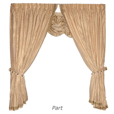 Lot 536 - Two Pairs of Striped Silk and Tasseled...