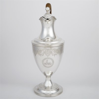 Lot 252 - George III Sterling Silver Hot Water Ewer...