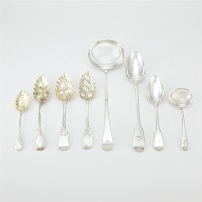 Lot 488 - Group of Georgian and Victorian Sterling...