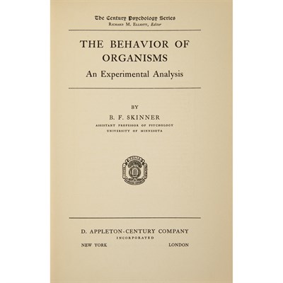 Lot 186 - SKINNER, BURRHUS FREDERIC The Behavior of...