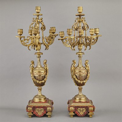 Lot 88 - Pair of Louis XVI Style Gilt and...