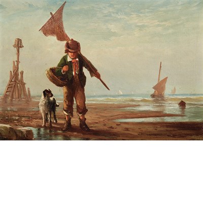 Lot 29 - Edward Moran American, 1829-1901 Crab Catcher,...