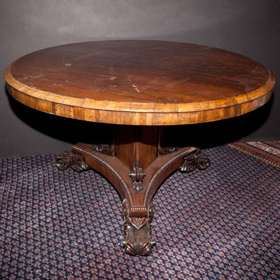 Lot 424A - William IV Rosewood Breakfast Table Height 29...
