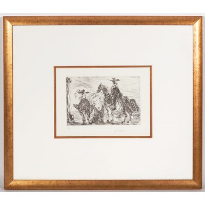 Lot 191 - Pablo Picasso GENTILHOMME, FEMME HONTEUSE ET...