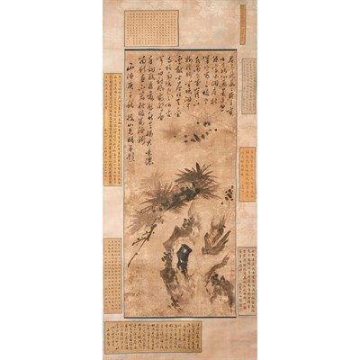 Lot 199 - Attributed to Zhu Zhinshan Hanging scroll,...