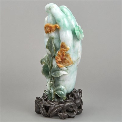 Lot 287 - Chinese Jadeite Model of a Finger Citron The...