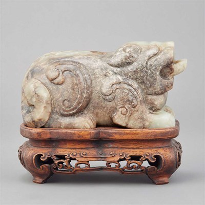 Lot 292 - Chinese Celadon and Gray Jade Waterdropper...