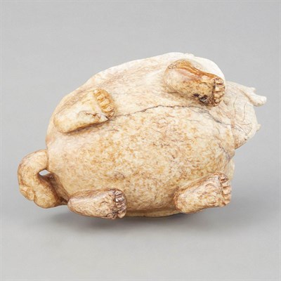 Lot 293 - Chinese Chicken Bone Jade Mythical Tortoise...