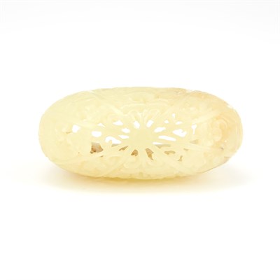 Lot 214 - Chinese Yellow Jade Reticulated Parfumier The...