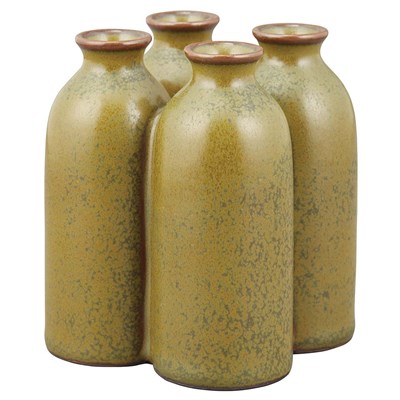 Lot 240 - Chinese Teadust Glazed Quadruple Spouted...