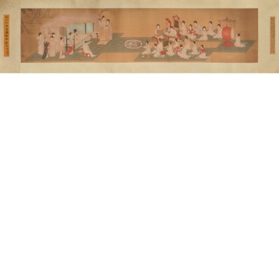Lot 205 - Attributed to Qiu Ying Qing Dynasty Musicians...