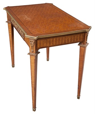 Lot 372 - Louis XVI Style Gilt-Metal Mounted Banded and...
