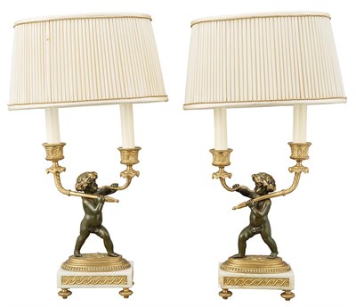 Lot 341 - Pair of Louis XVI Style Gilt and...