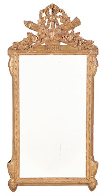 Lot 143 - Louis XVI Style Carved and Giltwood Mirror...