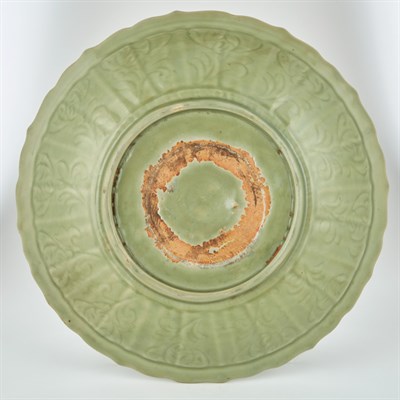 Lot 100 - Chinese Celadon Glazed Charger Ming Dynasty...