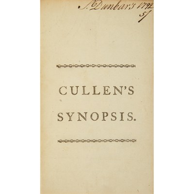 Lot 113 - CULLEN, WILLIAM Synopsis and Nosology, being...