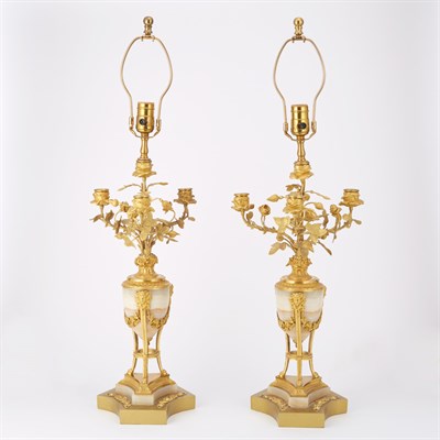Lot 162 - Pair of Louis XVI Style Gilt-Metal Mounted...