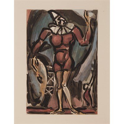Lot 244 - Georges Rouault CLOWN AU TIMBALE...