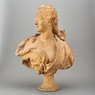 Lot 379 - Terra Cotta Bust of Marie Antoinette After...