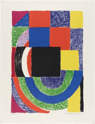 Lot 52 - Sonia Delaunay-Terk (1885-1979) CARRÉ NOIR...
