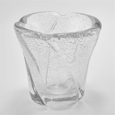 Lot 401 - Daum Glass Vase Of tapering cylindrical form...