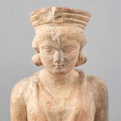 Lot 43 - Gandharan Seated Terra Cotta Figure 2-5th...
