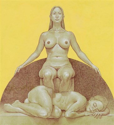 Lot 18 - Michael Bergt American, b. 1956 Two Women...