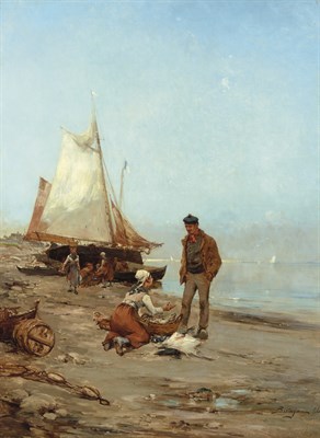 Lot 15 - Paul Bistagne French, 1850-1886 A Day's Catch,...