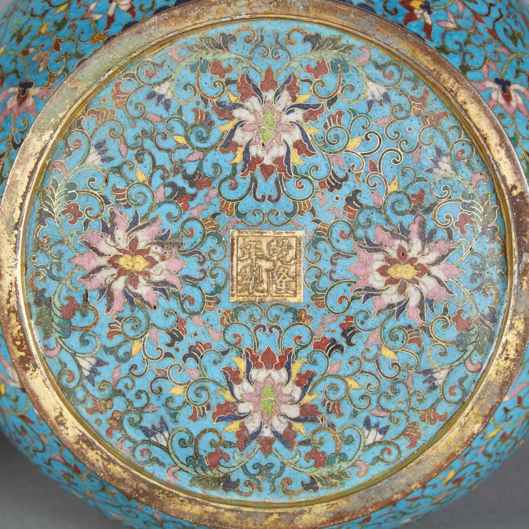 Lot 291 - Pair of Chinese Cloisonne Vases Early 19th...